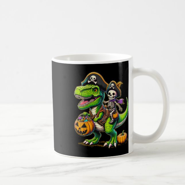 Mug Halloween Funny T Rex Dinosaur Pirate Boys Trick T (Droite)