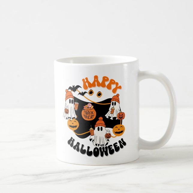 Mug Halloween Ghoost Good Vibes Éffrayant café Mug, (Droite)