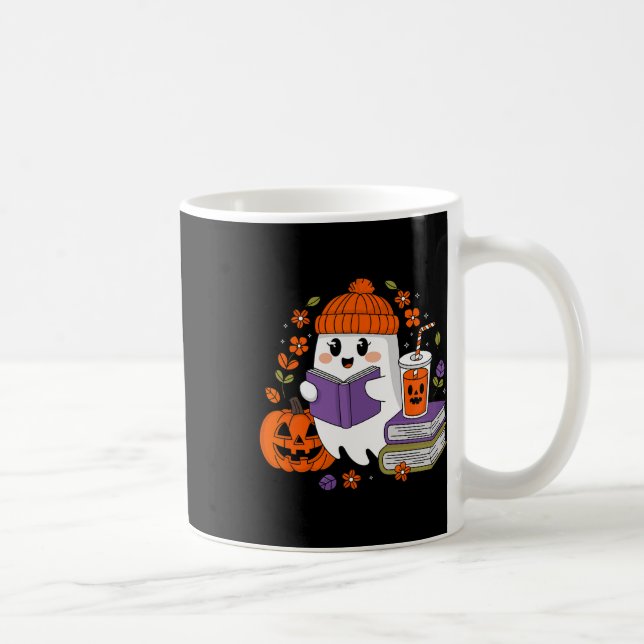 Mug Halloween Ghost Lecture Livre Amateurs Ghost Coffe (Droite)