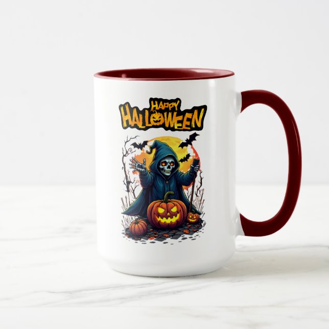 Mug Halloween : Ghosts mignons et famille Citrouille (Droite)