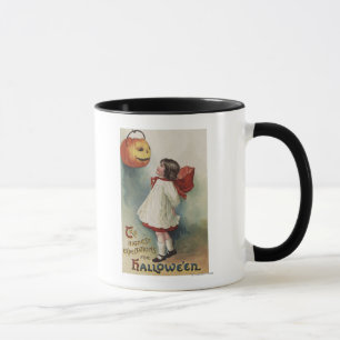 Mug Halloween GreetingGirl en rouge et blanc