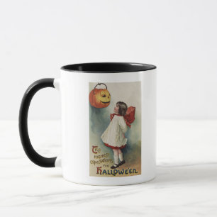 Mug Halloween GreetingGirl en rouge et blanc