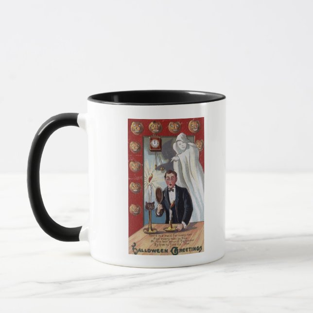 Mug Halloween GreetingMan et Ghost (Gauche)