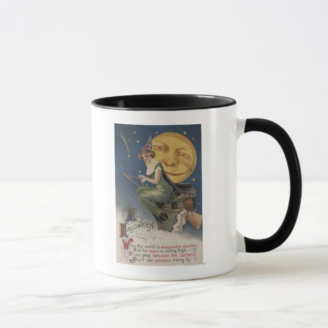 Mug Halloween GreetingWitch en vol (Droite)