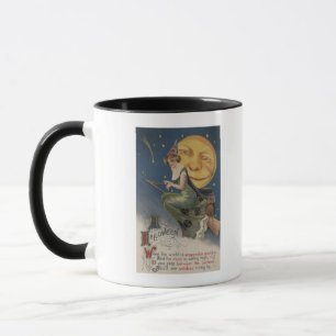 Mug Halloween GreetingWitch en vol