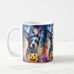 Mug Halloween Hélicoptère Bleu Avec La Peur Citrouille