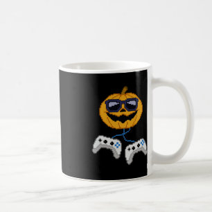 Mug Halloween Jack-o'-lantern Pixeleleled Jeu Gamer Bo