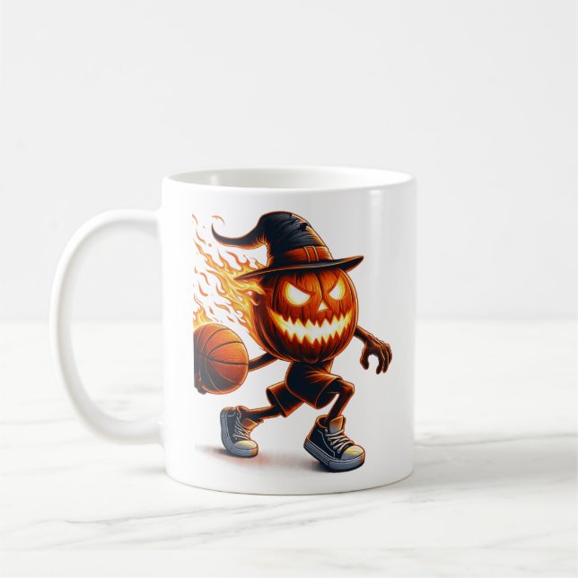 Mug Halloween Jack-o'-Lantern Slam Dunk : Panier Éffra (Gauche)