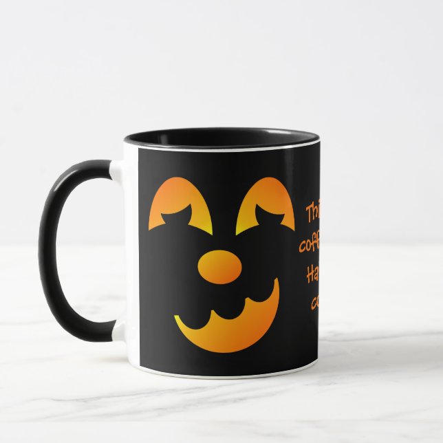 Mug Halloween Jack-o'-lanterne drôle visage (Gauche)