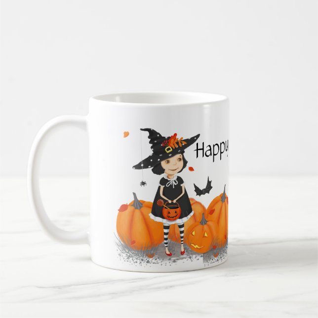 Mug Halloween jolie petite sorcière (Gauche)
