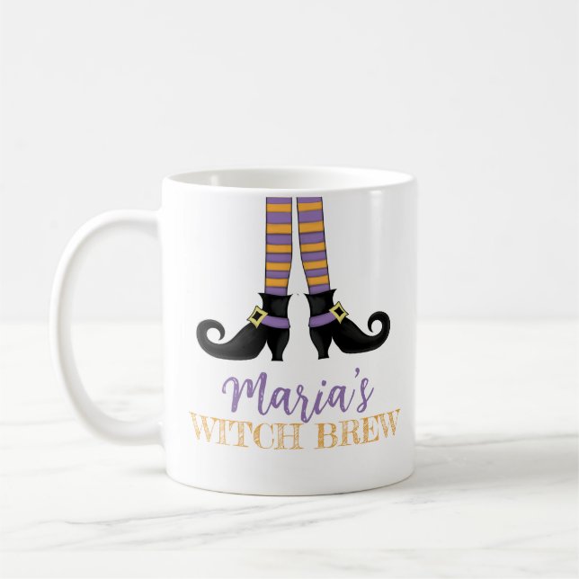 Mug Halloween jolie sorcière Whimsical chaussures sorc (Gauche)