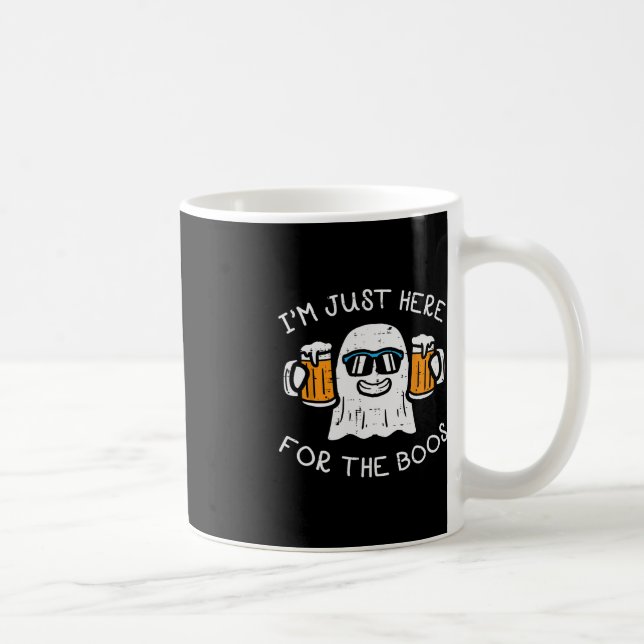 Mug Halloween Juste Ici Pour Boos Ghost Funny Costume  (Droite)