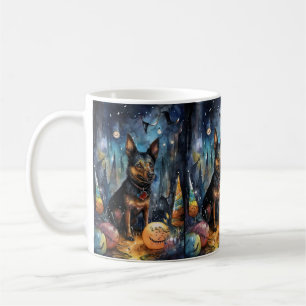 Mug Halloween Kelpie Australien Avec Citrouilles Effra