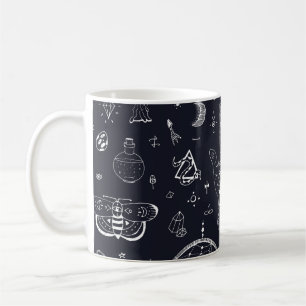 Mug Halloween Magic : Vintage Doodle Motif.