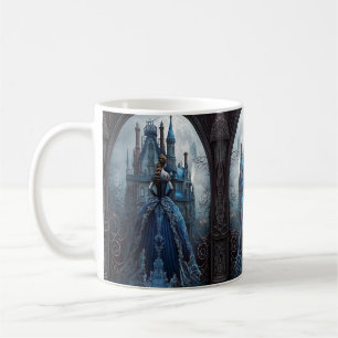 Mug Halloween Maison hantée Bleue nuit effrayant