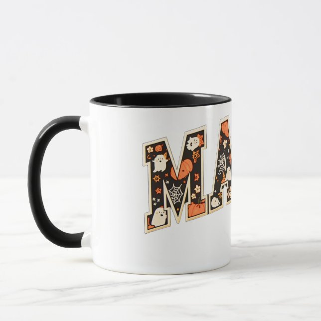 Mug Halloween MAMA- Varsity Ghost & Pumpk (Gauche)