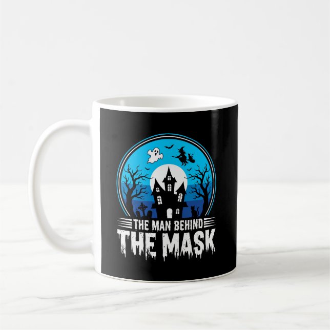 Mug Halloween Man Behind the Mask Haunted House (Gauche)