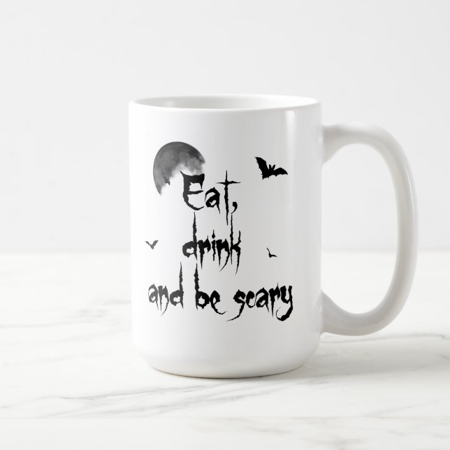 Mug Halloween - Mangez, buvez et soyez effrayants (Droite)