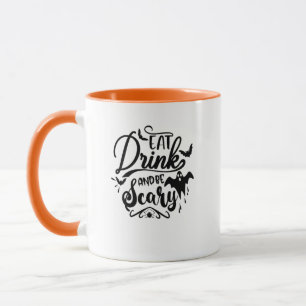 Mug Halloween 'Mangez, Buvez & Soyez Effrayant'