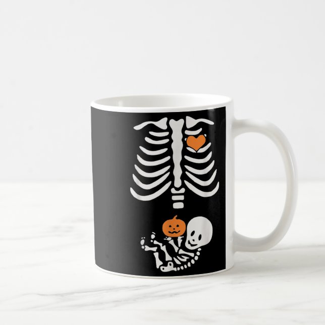 Mug Halloween Maternity Skeleton Baby Heart Pregnancy  (Droite)