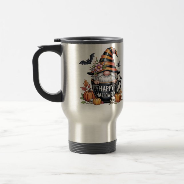 Mug Halloween mignon avec elfe dans une tasse de c (Gauche)