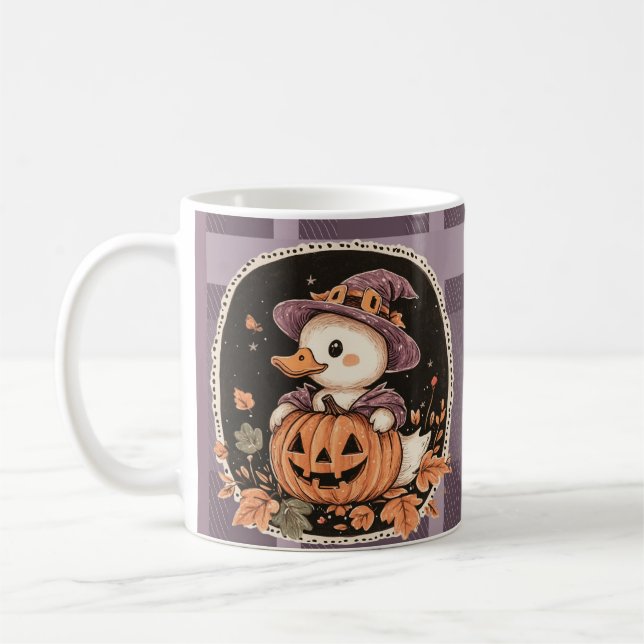 Mug Halloween Mignon Oie Automne  (Gauche)