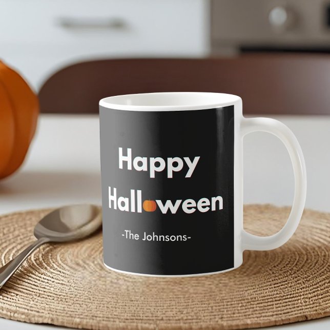 Mug Halloween Minimaliste Moderne – Personnalisé (Créateur téléchargé)