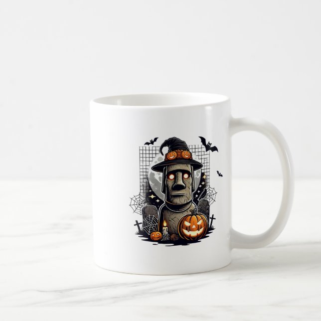 Mug Halloween Moai Statue Culture ancienne (Droite)