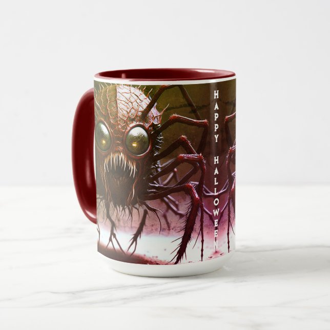 Mug Halloween Monstre Rouge (Devant gauche)