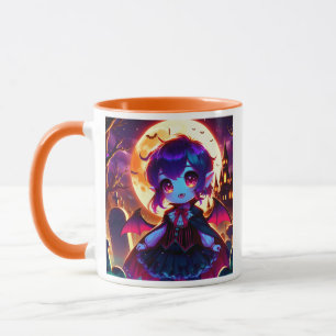Mug Halloween - Moonlit chibi vampire