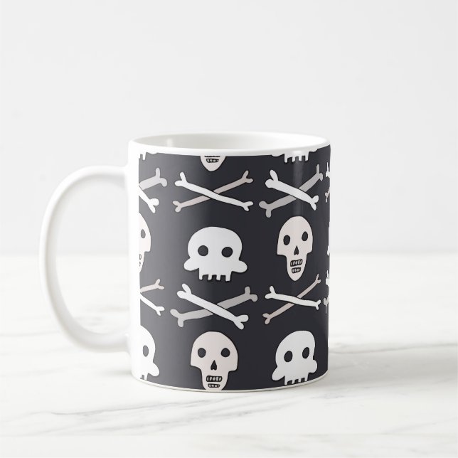 Mug Halloween Motif coloré crâne (Gauche)