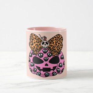 Mug Halloween, motif crâne, visage citrouille, moderne