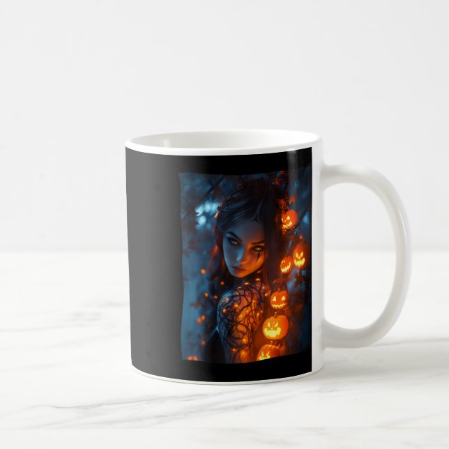 Mug Halloween Mystical Enchanter sorcière brillant Pum (Droite)