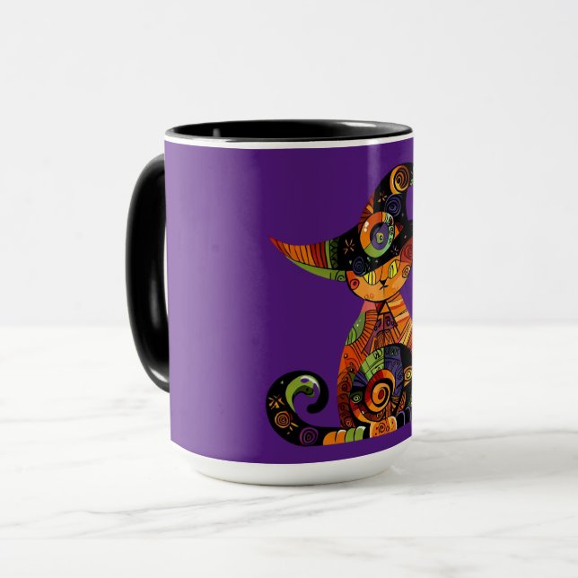 Mug Halloween/mystique/chat/automne  (Devant gauche)