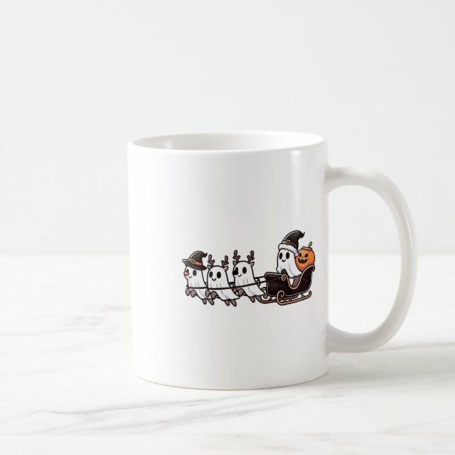Mug Halloween Noël Père Noël Reindeer Ghost Happy G (Droite)