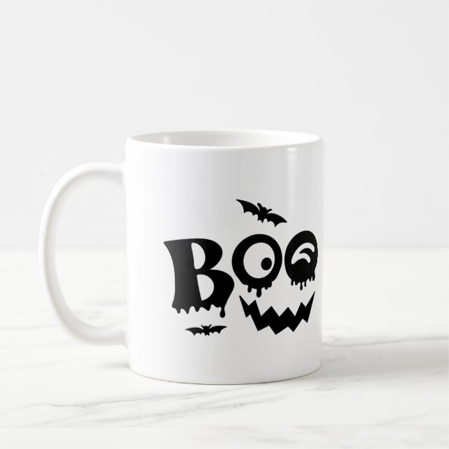 Mug Halloween noir et blanc (Gauche)