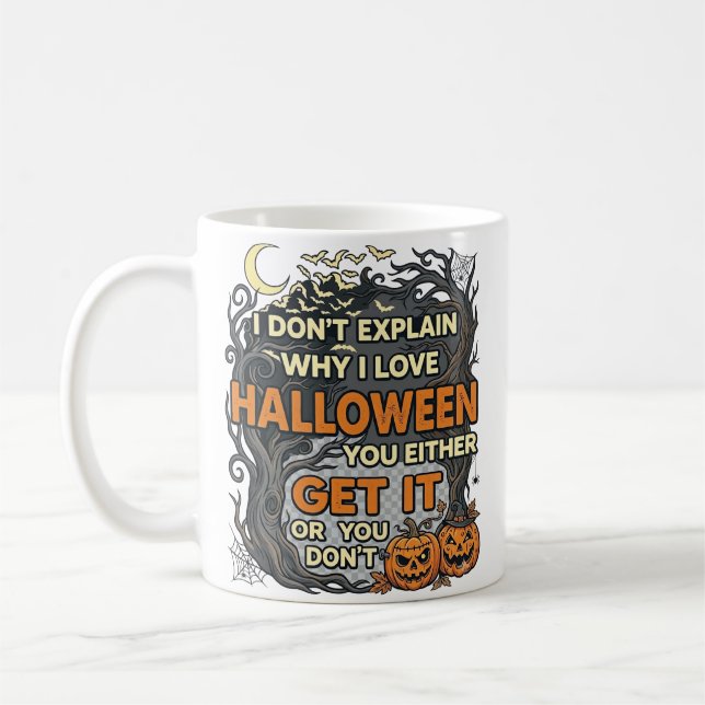 Mug Halloween Obtenez Arbre Épouvantable Citrouilles C (Gauche)