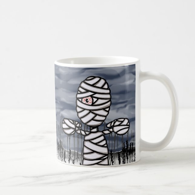 Mug Halloween Personnalisé Horreur Déplaisant maman Mu (Droite)