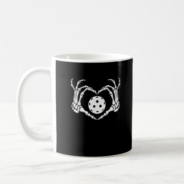 Mug Halloween Pickle Skeleton Mains de coeur (Gauche)