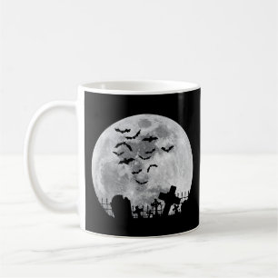 Mug Halloween Pleine lune Cimetière Bats Éffrayants