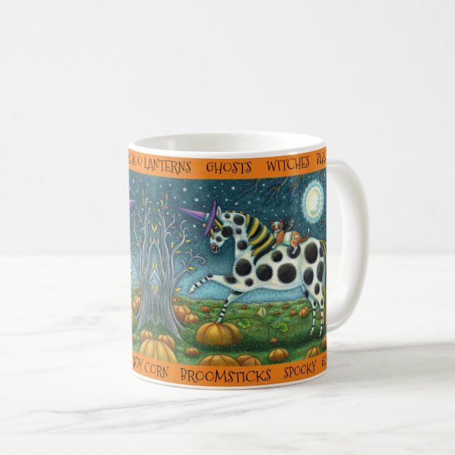 MUG HALLOWEEN PONY ET CHAT CHAT CHAT CHEVAL (Devant droit)