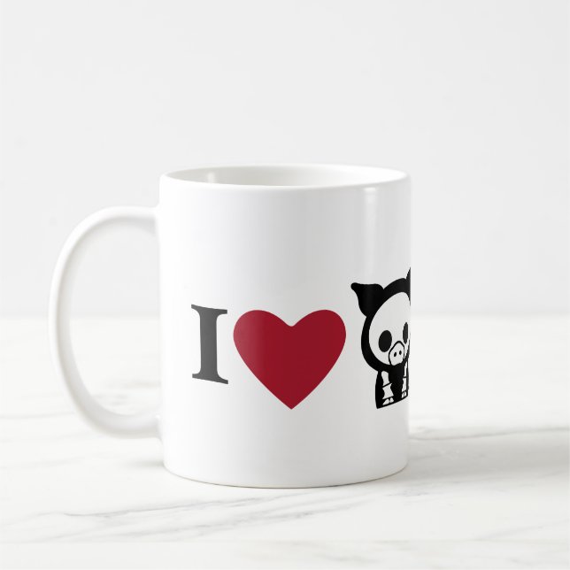 Mug Halloween porcin squelettique (Gauche)