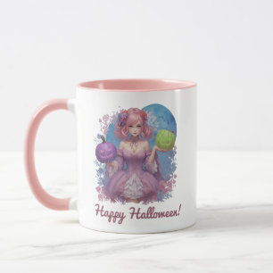 Mug Halloween Princesse dans les tons pastel