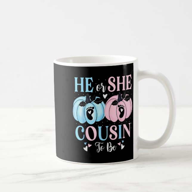 Mug Halloween Pumpkin Gender Reveal He Or She Cousin T (Droite)