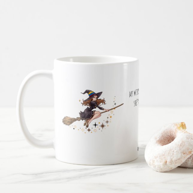 Mug Halloween regalo,  Mi Esposa es Bruja y Venezolana (Avec donut)