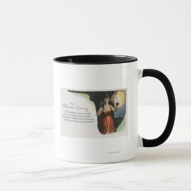 Mug Halloween Salutation femme avec bougie (Droite)