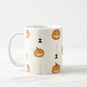 Mug Halloween sans couture motif avec citrouilles et b