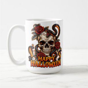 Mug Halloween Serpent Crâne Gothique – Art Sombre