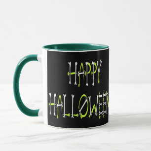 Mug Halloween serpents et os Texte