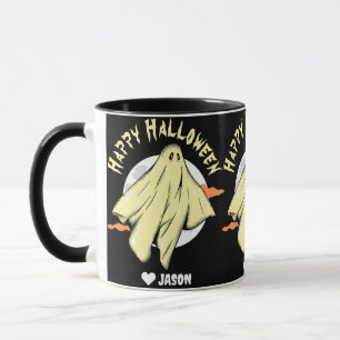 Mug Halloween simple et heureux fantôme éffrayant